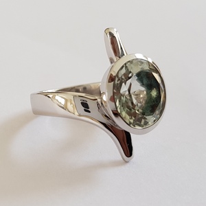 Shah Gems Women's Natural Green Amethyst <b>Ring</b> 925 Sterling <b>Silver</b> Fine Jewelry Gemstone <b>Ring</b> Everyday Wear <b>Set</b> - Product Image 3