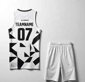 Ensemble d'uniformes de basket-ball sur mesure avec logo personnalisé, directement de l'usine, 100% polyester, imprimé, pour hommes, en vente en ligne - Product Image 1