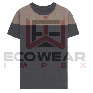 Camiseta de algodón 100% para hombre, tela tejida de alta calidad, logotipo personalizado, ropa de calle de gran tamaño de la mejor calidad, camisetas personalizadas - Product Image 1
