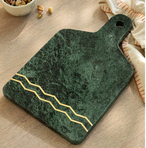 Tabla de cortar de mármol de piedra gris y Blanca Diseño de línea Bloques de cortar de forma rectangular redonda Mejor precio - Product Image 6