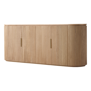Mueble de TV Moderno de Madera Maciza Ecológico y Duradero, Aparador de Cuatro Puertas, Consola, Mueble de Almacenamiento con Ranuras para Apartamento o Villa - Product Image 3