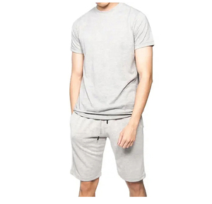 Streetwear col rond imprimé personnalisé t-shirt décontracté avec short ensemble d'été respirant hommes ensemble d'été - Product Image 4