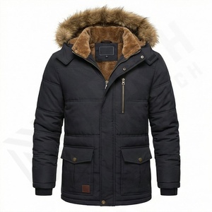 Parka Jacket <b>Men</b> Hooded Warm Coat Sports Winter Waterproof Plus Size High Quality Thermal Insulated Windproof Heavyweight Wear - Product Image 1