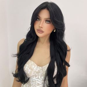 Myla-DWY 136 Free Part Synthetic <b>Wig</b> with Transparent Lace Front Black Tresses Wavy 136 Free Part Synthetic <b>Wig</b> - Product Image 2