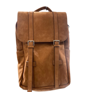 Mochila de Cuero Gamuza Marrón para Hombre, Nuevo Diseño, Deportiva, para Correr, Gran Capacidad, Cierre de Poliéster Premium, Portátil - Product Image 3