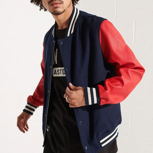 Chaqueta Universitaria de Béisbol Estilo Patchwork, Económica y de Alta Calidad, Talla Regular, Artículo Nuevo, Chaqueta Varsity con Bordado - Product Image 2