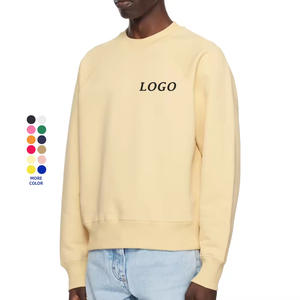 Sudaderas con capucha y sudaderas de algodón 100% para hombre, jersey de gran tamaño de lana gruesa con diseño en relieve 3D, logotipo estampado personalizado - Product Image 1