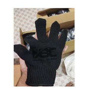 Guantes de trabajo de algodón negro de alta calidad para hombre, tamaño XL, tejidos a mano, duraderos, impermeables, antideslizantes, guantes protectores de seguridad, precio - Product Image 3