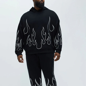 Sweat-shirts à capuche pour hommes grandes tailles, nouvelle collection automne, 100% coton, molleton épais 380 g/m², coupe oversize, personnalisables - Product Image 2