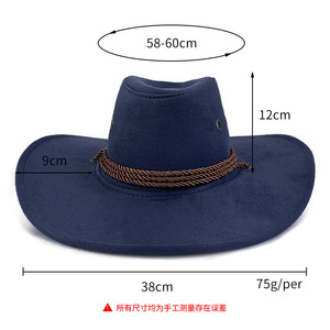 Nuevos sombreros de vaquero de cuero al aire libre para hombres de vaquero occidental personalizados Sombreros de vaquero en cuero genuino Sombreros de moda al por mayor - Product Image 3