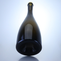 Bouteille de champagne en verre de couleur olive, forme ronde, fond fin, col arqué, bouchon couronne, 650 ml, 500 ml, 750 ml, vente directe d'usine, personnalisable
