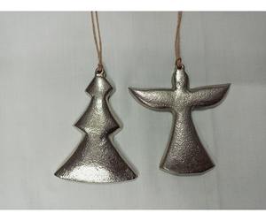 Ensemble de 3 ornements suspendus d'arbre de Noël en forme de feuille de haute qualité pour la maison, les murs d'hôtel, les portes et les présentoirs de fête - Product Image 2