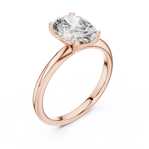 แหวนเพชรทรงรีสีเหลืองทอง 14K สำหรับผู้หญิง |   ชุดออกงาน |   เพชรที่เพาะเลี้ยงใหม่ - Product Image 5