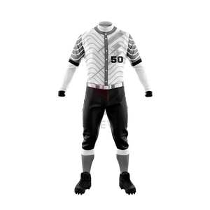 Ensemble de maillots de baseball et de softball personnalisés pour adultes, imprimés numériquement, respirants, antibactériens, en Spandex/Coton – Vente en gros - Product Image 5