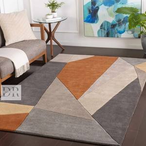 Alfombra de área grande con mechones a mano de lujo moderno 100% diseño geométrico de lana de Nueva Zelanda para el piso del hogar alfombra decorativa de alta calidad - Product Image 2