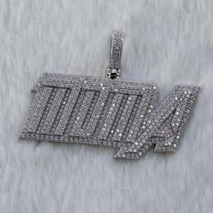 จี้เงิน925สำหรับผู้ชายเครื่องทดสอบผ่าน Moissanite แบบผ่าน3CT - Product Image 2