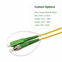 Kabel Patch Fiber FC FC SM Single Mode, Konektor Jumper Fiber Optik, Solusi Jaringan Pusat Data Telekomunikasi Low Loss