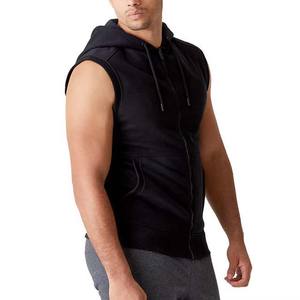 Camiseta sin mangas informal con capucha para hombre, chaleco deportivo sin mangas de Color sólido, camiseta de entrenamiento para gimnasio, Sudadera con capucha y cremallera transpirable de talla grande 2025 - Product Image 2