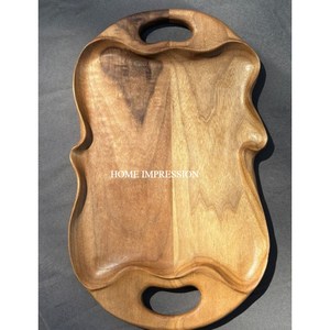 Bandeja de Madera Decorativa de un Solo Nivel, Ecológica, de Grado Alimenticio, para Uso Diario en el Hogar y la Cocina, Precio Económico - Product Image 1