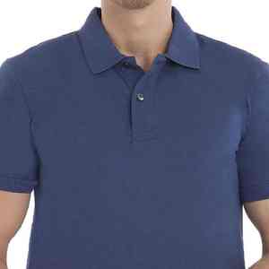 Chemise polo pour homme de couleur bleue, style boutonné, col polo uni, en polycoton bleu, meilleure performance, haute visibilité, t-shirt polo pour homme - Product Image 6