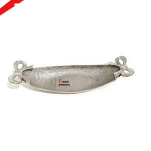 Plateau de service en aluminium en métal de longue taille de forme ovale le plus vendu pour le restaurant et le bar d'hôtel - Product Image 4