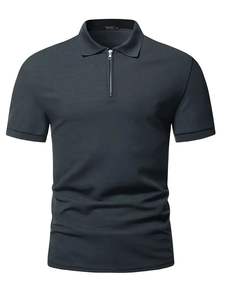 Nuevo Polo para hombre, manga corta, Piqué liso, estilo de diseñador ajustado - Product Image 5