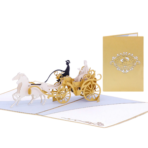 Carte pop-up 3D de mariage, cartes pop-up personnalisées pour la Saint-Valentin, artisanat en papier 3D, cartes de vœux faites à la main pour couple, carte de vœux 3D - Product Image 3
