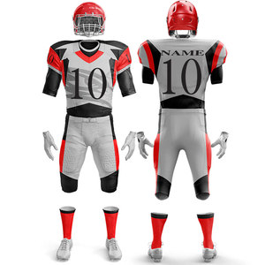 Vente en gros d'usine, maillot de football américain personnalisé par sublimation, uniforme respirant, taille plus, kit d'équipe USA - Product Image 1