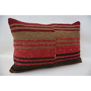 Multicolor Kilim Patchwork Wool Pillow 16x24 Inch Decorative Cushion Luxury Vintage <b>Fluffy</b> Leaves Pattern Portable <b>Bedding</b> - Product Image 2