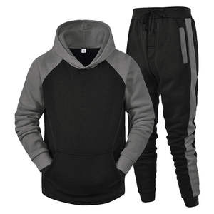 Chándal de lana de algodón de alta calidad para hombre, ropa deportiva con capucha de diseñador para entrenamiento de invierno, chándal de patrón sólido - Product Image 1