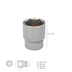 Chiave a Bussola Esagonale 1/2" 27 mm. - Product Image 2