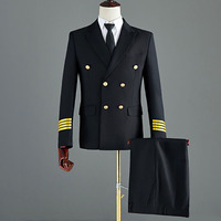 Chemise de pilote unisexe blanche personnalisée 100% polyester, poches plissées tendance, manches courtes ou longues, uniforme de compagnie aérienne, détection des aiguilles