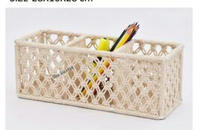 Soporte para rotuladores de yute, portalápices de aspecto moderno de alta calidad para oficina y mesa escolar, venta al por mayor - Product Image 2