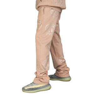Pantalones de chándal apilados para hombre personalizados OEM, pantalones casuales de verano, diseño apilable para un ajuste cómodo - Product Image 4