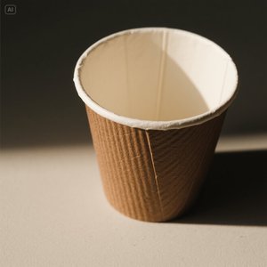 Taza de papel marrón ecológica con diseño de punto blanco 8 oz 50 paquetes desechables y elegantes - Product Image 4