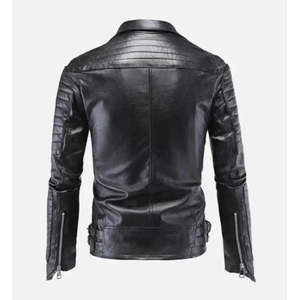 Chaqueta de Cuero Negra Acolchada para Mujer Burberry, con Logotipo Personalizado, Relleno de Algodón, Tallas 3XL-5XL, de Primavera a Invierno - Product Image 2