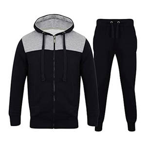 Survêtement personnalisé en molleton de coton pour femmes, survêtement deux pièces à blocs de couleurs, jogging pour hommes, sweat-shirts à capuche et sweat-shirts en polaire - Product Image 6