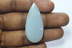 คุณภาพชั้นดี 100% Angelite ธรรมชาติลูกแพร์ตัด Cabochon พลอยมีค่าหลวมแท้ขายในราคาขายส่งจํานวนมาก - Product Image 4