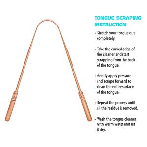 Best Selling Custom Ayurveda Copper Tongue Scraper Ayurvedic Tongue Cleaner Copper for Adults & Kids - Product Image 4