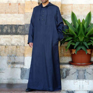 Fashionista International 2023 XXL islamique hommes Thobe laine Jubbah costume avec fermeture éclair et bouton pas cher vêtements ethniques - Product Image 1