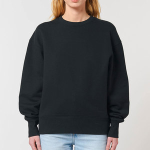 Sudadera Holgada de Felpa para Mujer, Cuello Redondo, Suave, Talla Grande - Product Image 1