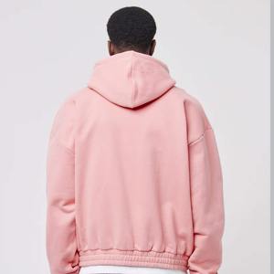 Unisex Full Zipper Men's Hoodies Basics Cotton <b>Blended</b> Cotton Fleece Zip Up Winter Season Zipper Hoodie For Men Wholesale - Product Image 3