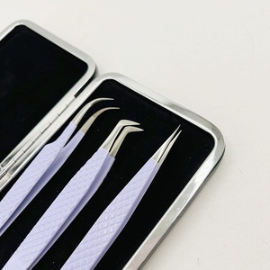 Agarre perfecto antibacteriano puntiagudo recto curvo de acero inoxidable sostenible recubierto de polvo púrpura ligero probado a mano - Product Image 5