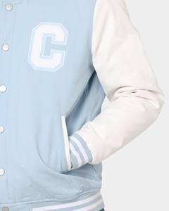 OEM Custom Street Wear Hombres Invierno 100% Lana Chenille Bordado Parche Mangas de cuero genuino Bomber Letterman Varsity Jacket - Product Image 4