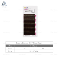 Extensions de cils en faux vison 3D faites à la main avec logo personnalisé, style coloré, courbure J, faux cils Muraken E7B2B00