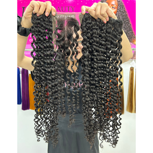 Precio al por mayor de alta calidad Color natural 2X6 30 pulgadas Cabello humano dibujado doble Cabello rizado crudo vietnamita 100 - Product Image 2