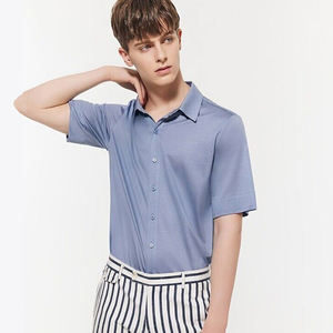 Inthek เสื้อเชิ้ตสำหรับผู้ชายดีไซน์เกาหลี, เสื้อเชิ้ตลำลองฤดูร้อนเนื้อผ้าแห้งเร็วระบายอากาศใส่ง่าย300ก. - Product Image 4