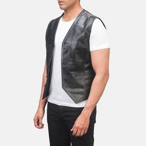 Chaleco de Motociclista de Cuero Clásico para Hombre, Nuevo Diseño, Transpirable, Cortavientos, Impermeable, Talla Grande, Alta Calidad, Gran Venta, Personalizado - Product Image 6