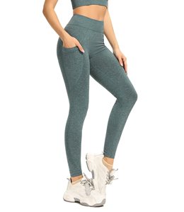 Leggings deportivos de cintura alta para correr, entrenamiento, gimnasio, yoga, cantidad suave, OEM, mallas personalizadas para mujer con tinte de corbata - Product Image 6
