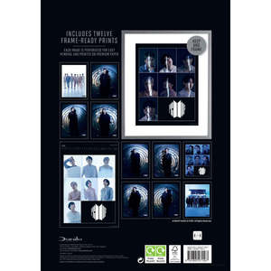Calendario de Pared DIN A3 Edición Deluxe BTS 2024, Planificador de Mesa, Marco de Fotos Impreso para Calendario BTS, para Fans de BTS - Product Image 1
